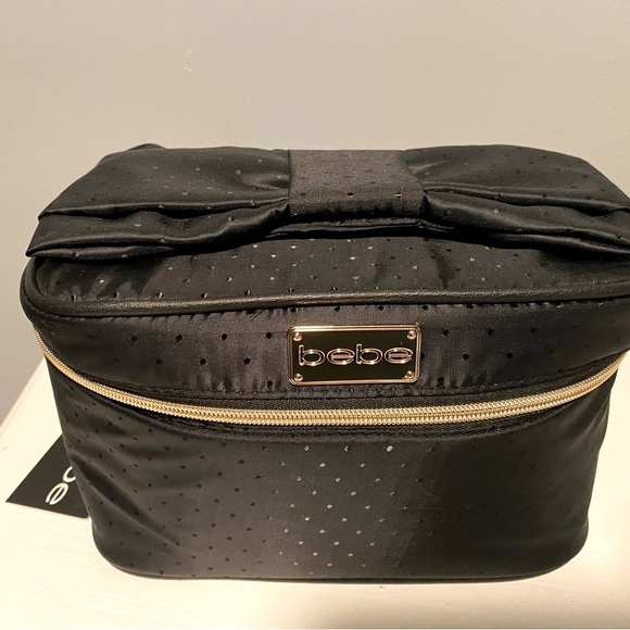 Black & Gold Bebe Cosmetic Bag - Picture 1 of 5
